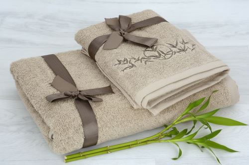 Set ručníku a osušky LUNO béžový