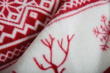 Oboustranná deka JELEN červená (8)