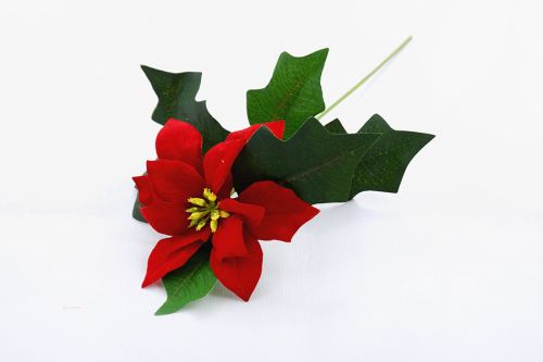 Umělá VĚTVIČKA VÁNOČNÍ HVĚZDA malá