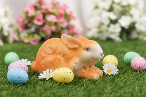 Keramická dekorace ZAJÍČEK ležící