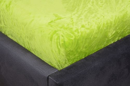 Mikroplyšové prostěradlo MOA 180x200 cm limetkové