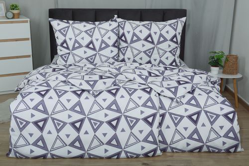 Krepové povlečení BASIC TRIA fialové