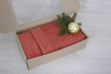 Dárkový balíček ručníku a osušky DESA cihlový