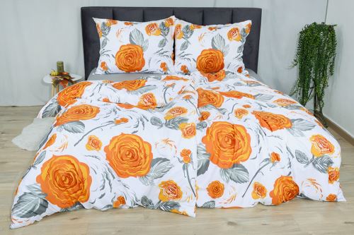 Povlečení mikrosatén 4dílné RIDA oranžové