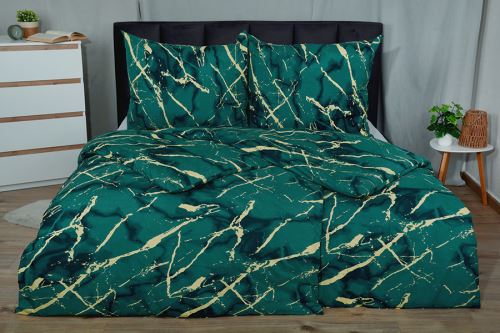 Krepové povlečení z mikrovlákna LUMINA zelené