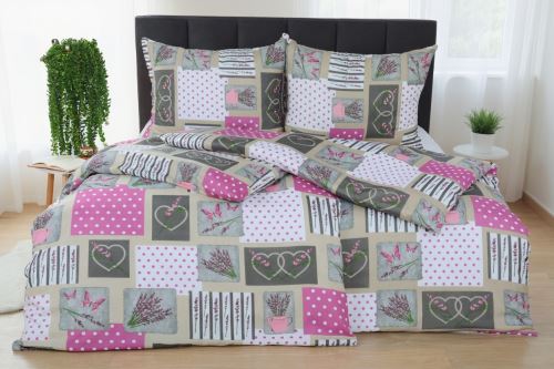 Bavlněné povlečení PLUS KASIA malinové