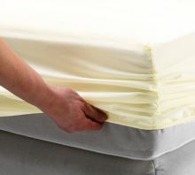 Jersey prostěradlo EKONOM 160x200 cm smetanové (1)