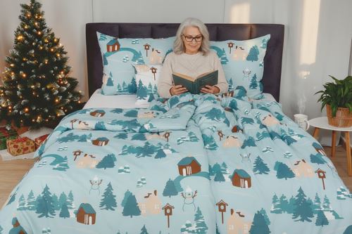 Bavlněné povlečení PLUS VERNA tyrkysové