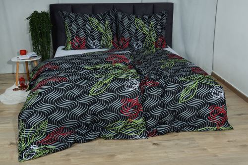 Povlečení mikrosatén 4dílné IRISTA černé