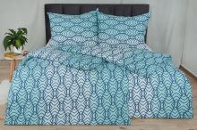 Bavlněné povlečení BASIC prodloužené CRUSA modré (5)