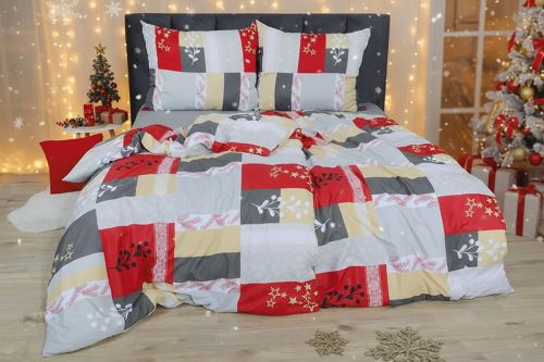 Povlečení mikrosatén 4dílné PASKA červené