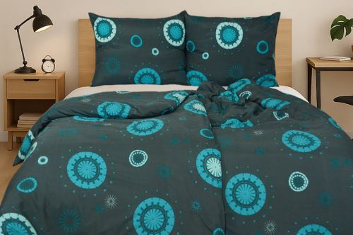 Povlečení z mikrovlákna s bavlněným efektem 4dílné LELA tyrkysové