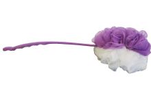 Masážní žínka s rukojetí DELUXE fialová