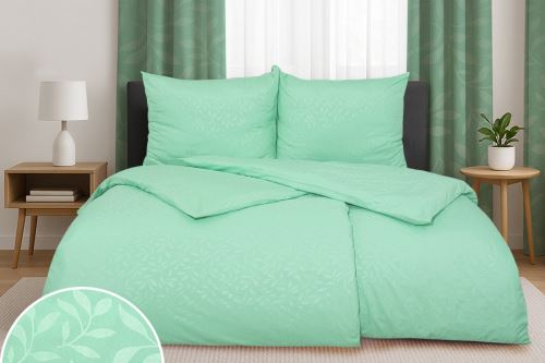 Povlečení DAMAŠEK mikro OKSA mint