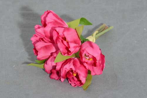Svazek umělých květin TULIPÁNY růžový