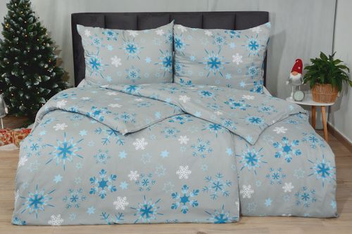 Vánoční Krepové povlečení mikro BASIC KELDA tyrkysové