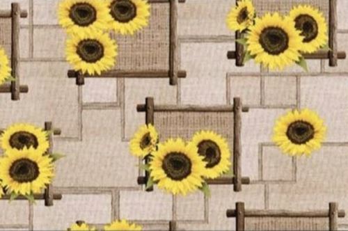 PVC ubrus SLUNEČNICE 2 béžový