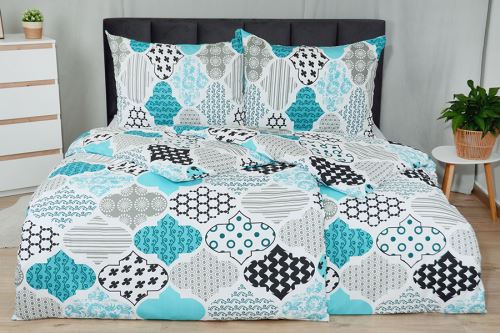 Jarní Povlečení flanel mikro OLETA tyrkysové
