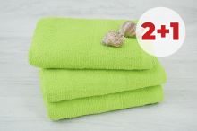 Set 2 ručníků EKONOM limetkový + ručník ZDARMA