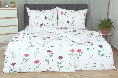 Krepové povlečení prodloužené ELMA bílé