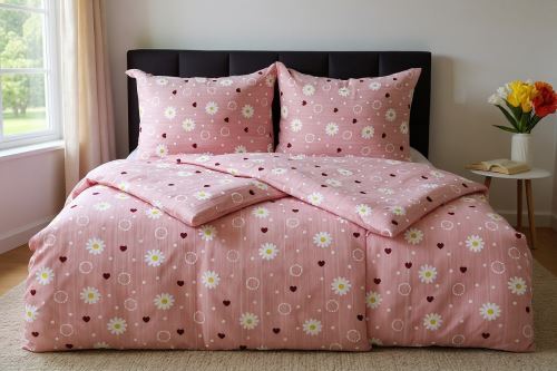 Bavlněné povlečení PLUS TUSA starorůžové