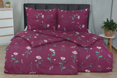 Bavlněné povlečení PLUS ELMA vínové